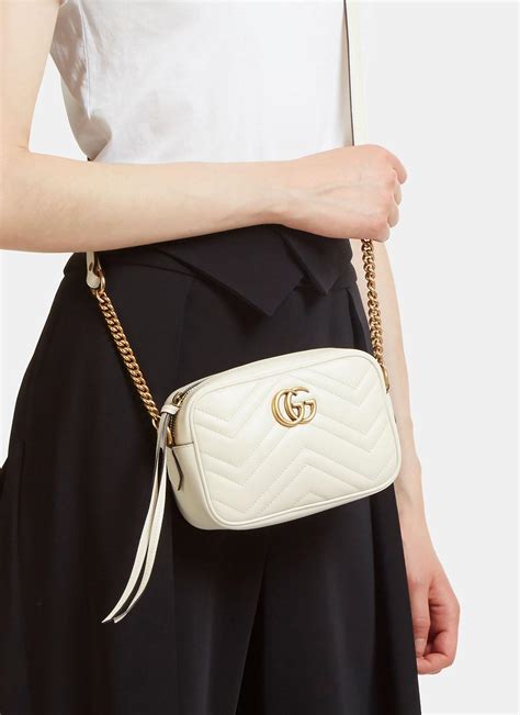 gucci marmont matelasse mini bag white|gucci marmont mini shoulder bag.